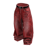 Red Classic Baggy Denim