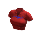 ʚ♡ɞ Red Contrast Zipper Crop top