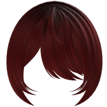 Red Cozy Side Swept Bangs
