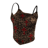 Red Crosses Y2K Crop Top