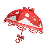 Red Cute spring bloom umbrella