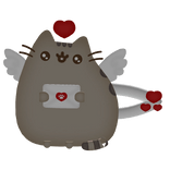 ♡ . ꒱ red cutesy valentines heart pusheen clip ꒱