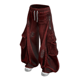 Red Denim Cargo Sweats
