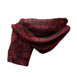 Red Detailed Vintage Distressed Shemagh Neck Scarf
