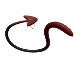 Red Devil Tail w/ Gold Chain