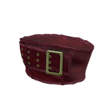 red distressed denim belt crop top