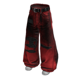 Red Distressed Rockstar Denim Jeans