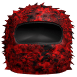 red distressed ski mask