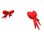 Red Double Hair Bows