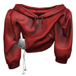 Red Draped Hoodie & Phone 1.0