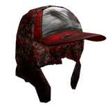 Red Eye Sreet Cap w/Bandana Grunge Headscarf Y2K
