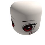 Red Eyes Painted Anime Face