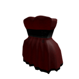 Red Female Dress with Flower Pattern