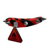 Red Fire Hazard Caution Collar