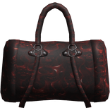 Red Flame Emo Grunge Luxury Handheld Duffel Bag