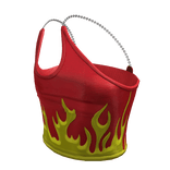 red flaming fire trendy baddie chain tank top
