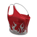 red flaming fire trendy cute chain tank top