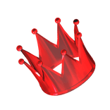 red floating crown