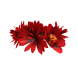 Red Flower Floral Crown For Spring Fairy Picnic