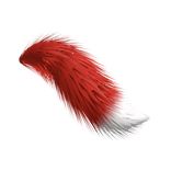 Red Fuzzy Fox Tail