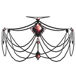 Red Gemstone Gothic Chain