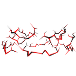 Red Glitched Lightning Aura Top