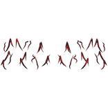 Red Glitched Spiky Aura Top