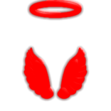 Red Glowing Angel Wings + Halo 