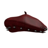Red Goth Spiked Beret 