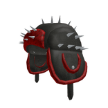 Red Gothic Spiked Chapka