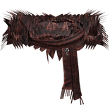 Red Grunge Fur Neck Chrome Scarf