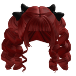 Red Gyaru Pigtails w/ Bows