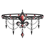 Red Halloween Gemstone Choker