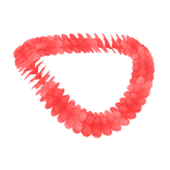 Red Hawaiian Lei Necklace - 3.0