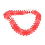 Red Hawaiian Lei Necklace