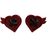 Red Heart Button Eyes