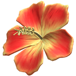Red Hibiscus Summer Hair Flower