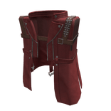 Red Infernal hunter  leather trench coat