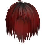 Red Japanese Vkei Messy Unkept Scene Hair