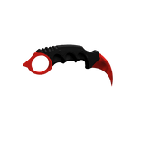 Red Karambit Knife on Waist