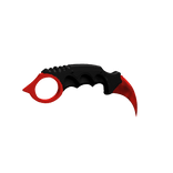 Red Karambit Knife on Waist