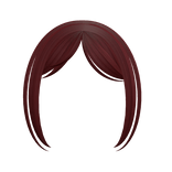 ☆ Red Kawaii Curtain Bangs