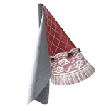 Red Laced Medieval Princess Hennin