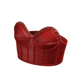 Red leather Bustier