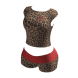 Red Leopard Print Loungewear
