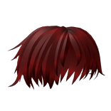 Red Messy Boy Emo Hair Style