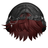 Red Messy Hair w/ Headphones & Y2K Hat