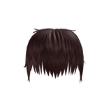 red messy short hair