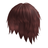 red messy wispy unkept emo hair