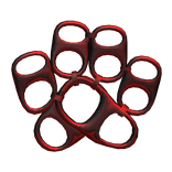 Red Metal Emo Alt Soda Tab Paw Hair Clip